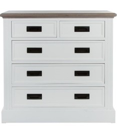 4251549343622 - Landhausstil Kommode mit 5 Schubladen WeiÃ   Grau 85 x 40 x H 86 cm - Landhausstil MÃ¶bel