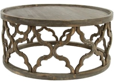 4251549343646 - Designer Couchtisch Braun à 80 x H 37 cm - Moderner Runder Holz Wohnzimmertisch 4251549343646 - Designer Couchtisch Braun à 80 x H 37 cm - Moderner Runder Holz Wohnzimmertisch