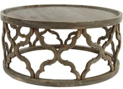 4251549343646 - Designer Couchtisch Braun à 80 x H 37 cm - Moderner Runder Holz Wohnzimmertisch 4251549343646 - Designer Couchtisch Braun à 80 x H 37 cm - Moderner Runder Holz Wohnzimmertisch