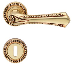 4251549344162 - Jugendstil TÃ¼rklinken Set FranzÃ¶sisches Gold 146 x H 5 cm - Barock & Jugendstil TÃ¼rgriffe im klassischen Design