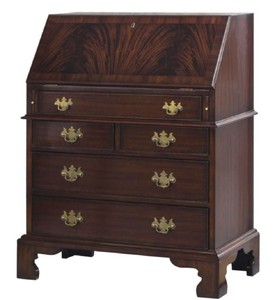 4251549344223 - Luxus Schreibkommode mit 12 Schubladen Dunkelbraun 77 x 44 x H 102 cm - Luxus MÃ¶bel
