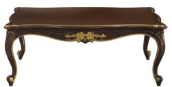 4251549344261 - Luxus Barock Couchtisch Dunkelbraun   Gold 117 x 72 x H 42 cm - Barock WohnzimmermÃ¶bel