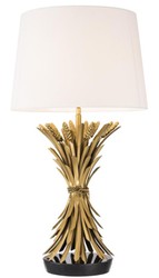 4251549344308 - Luxus Tischleuchte Antik Gold   Schwarz   WeiÃ Ã 45 x H 85 cm - Designer Tischlampe mit Granitsockel & Lampenschirm