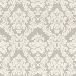 4251549344506 - Barock Textiltapete WeiÃ   Beige   Creme   Grau   Silber - 1005 x 053 m - Stofftapete im Barockstil