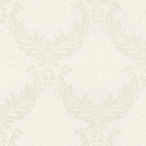 4251549344520 - Barock Textiltapete WeiÃ   Beige   Creme - 1005 x 053 m - Stofftapete mit Vlies Struktur