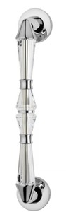 4251549344742 - Luxus TÃ¼rgriff Set Silber 52 x 304 cm - Verchromte Messing TÃ¼rgriffe mit Swarovski Kristallglas