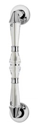 4251549344742 - Luxus TÃ¼rgriff Set Silber 52 x 304 cm - Verchromte Messing TÃ¼rgriffe mit Swarovski Kristallglas