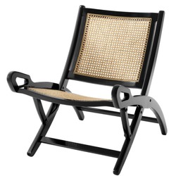 4251549345015 - Luxus Klappstuhl Naturfarben   Schwarz 55 x 80 x H 705 cm - Luxus QualitÃ¤t