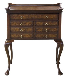 4251549345114 - Luxus Jugendstil Schmuckkommode Braun   Dunkelbraun 61 x 35 x H 72 cm - Schmuckschrank mit 7 Schubladen