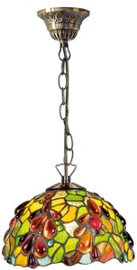 4251549345404 - Luxus Tiffany HÃ¤ngeleuchte Mehrfarbig Ã 20 x H 78 cm - Handgefertigte Pendelleuchte aus 204 Teilen
