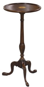 4251549345688 - Luxus Barock Beistelltisch Dunkelbraun   Gold Ã 30 x H 62 cm - Runder Mahagoni Blumentisch