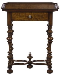 4251549345817 - Luxus Barock Beistelltisch mit Schublade Braun   Dunkelbraun 58 x 42 x H 69 cm - BarockmÃ¶bel