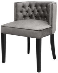 4251549346234 - Luxus Chesterfield Esszimmerstuhl Grau   Schwarz 60 x 58 x H 77 cm - EsszimmermÃ¶bel