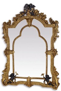 4251549346449 - Barock Spiegel Gold   Schwarz 101 x H 1385 cm - Prunkvoller Wandspiegel im Barockstil
