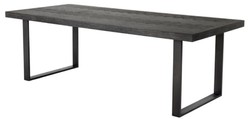 4251549346487 - Luxus Esstisch mit Eichenfurnier Tischplatte Schwarz   Bronze 230 x 100 x H 755 cm - Luxus EsszimmermÃ¶bel