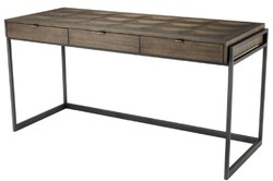 4251549346562 - Luxus Schreibtisch mit 3 Schubladen Braun   Bronze 150 x 60 x H 755 cm - BÃ¼romÃ¶bel