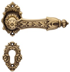 4251549346579 - Barock TÃ¼rklinken Set Messing Patiniert 158 x H 84 cm - Prunkvolle TÃ¼rgriffe im Barockstil