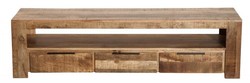 4251549346654 -  Designer Fernsehschrank Natur B170cm x H45cm x T45cm - Sideboard - Kommode - Handgefertigt aus Mango Massivholz!