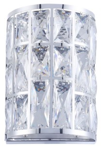 4251549346678 - Luxus Wandleuchte Silber 147 x 10 x H 212 cm - Elegante Wandlampe mit Kristallglas 4251549346678 - Luxus Wandleuchte Silber 147 x 10 x H 212 cm - Elegante Wandlampe mit Kristallglas