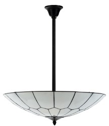 4251549346869 - Luxus Tiffany HÃ¤ngeleuchte WeiÃ   Schwarz Ã 60 cm - Luxus Wohnzimmerlampe