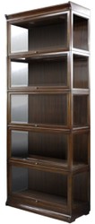 4251549346906 - Luxus Mahagoni BÃ¼cherschrank mit 5 GlastÃ¼ren und LED Beleuchtung Dunkelbraun 90 x 39 x H 223 cm - Luxus BÃ¼romÃ¶bel