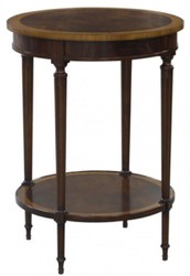 4251549346944 - Luxus Barock Beistelltisch Dunkelbraun   Hellbraun Ã 58 x H 80 cm - BarockmÃ¶bel