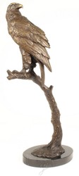 4251549346968 - Luxus Seeadler Bronzefigur Grau   Gold   Schwarz 426 x 214 x H 818 cm - Dekofigur mit Marmorsockel