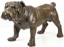 4251549346982 - Luxus Bronzefigur Englische Bulldogge Bronze 545 x 241 x H 31 cm - Dekofigur