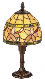 4251549347002 - Luxus Tiffany Tischleuchte Braun   Mehrfarbig Ã 15 x H 30 cm - Luxus Hockerleuchte