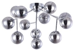 4251549347057 - Wohnzimmer Deckenleuchte Silber Ã 60 x H 20 cm - Deckenlampe mit kugelfÃ¶rmigen Lampenschirmen