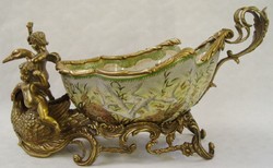 4251549347125 - Luxus Barock Blumentopf Mehrfarbig 466 x 192 x H 22 cm - Prunkvoller Porzellan Pflanzentopf