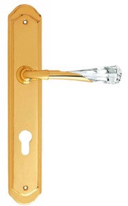 4251549347484 - Luxus TÃ¼rklinken Set Gold 15 x H 28 cm - TÃ¼rgriffe mit Swarovski Kristallglas