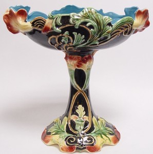 4251549347576 - Jugendstil Pflanzentopf Mehrfarbig H 36 cm - Dekorativer Blumentopf im Jugendstil