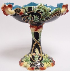 4251549347576 - Jugendstil Pflanzentopf Mehrfarbig H 36 cm - Dekorativer Blumentopf im Jugendstil