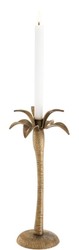 4251549347750 - Luxus Kerzenhalter Vintage Messingfarben Ã 20 x H 42 cm - Messing KerzenstÃ¤nder im Palmen Design
