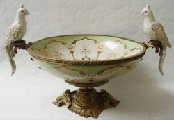 4251549347835 - Jugendstil Schale   Obstschale Mehrfarbig H 41 cm - Barock & Jugendstil Deko Accessoires