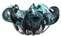 4251549347972 - Deko SchÃ¼ssel aus mundgeblasenem Glas GrÃ¼n Ã 21 x H 10 cm - Luxus Deko Accessoires