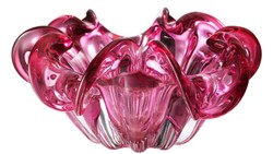4251549347989 - Deko SchÃ¼ssel aus mundgeblasenem Glas Pink Ã 21 x H 10 cm - Luxus Deko Accessoires