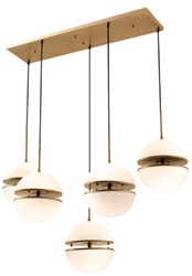 4251549347996 - HÃ¤ngeleuchte Antik Messing   WeiÃ 130 x 50 x H 190 cm - Luxus HÃ¤ngelampe