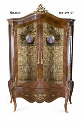 4251549348047 - Barock Vitrine Braun  - Wohnzimmer MÃ¶bel Vitrinenschrank