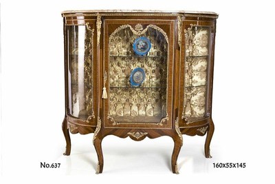 4251549348061 - Barock Vitrine 160 x 55 x H 145 cm - Wohnzimmer MÃ¶bel