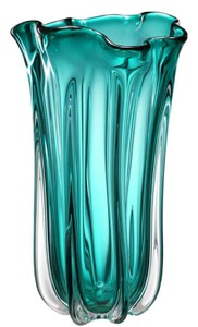 4251549348078 - Luxus Glas Vase   Blumenvase TÃ¼rkis Ã 19 x H 34 cm - Deko Accessoires