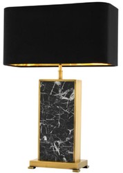 4251549348085 - Luxus Tischleuchte Antik Messingfarben   Schwarz 46 x 22 x H 66 cm - Luxus Kollektion