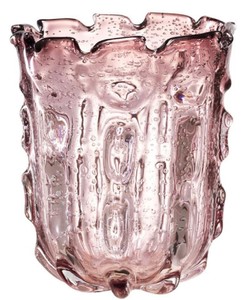 Casa Padrino Luxury Decorative Glass Vase Pale Pink O 20 X H 26