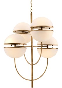 4251549348214 - Luxus Kronleuchter Antik Messing   WeiÃ Ã 81 x H 107 cm - Luxus QualitÃ¤t