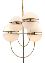 4251549348214 - Luxus Kronleuchter Antik Messing   WeiÃ Ã 81 x H 107 cm - Luxus QualitÃ¤t