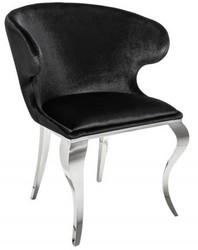 4251549348481 - Designer Esszimmerstuhl Silber   Schwarz 61 x 60 x H79 cm - EsszimmermÃ¶bel
