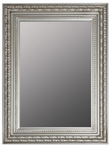 4251549348986 - Barock Wandspiegel Silber 62 x H 82 cm - Handgefertigter Spiegel im Barockstil