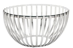 4251549349235 - Luxus Couchtisch Silber Ã 81 x H 43 cm - Runder Edelstahl Wohnzimmertisch mit Glasplatte