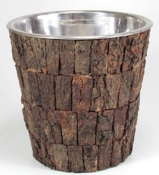 4251549349303 - Luxus WeinkÃ¼hler Silber   Braun Ã 22 x H 21 cm - Hotel & Restaurant Accessoires